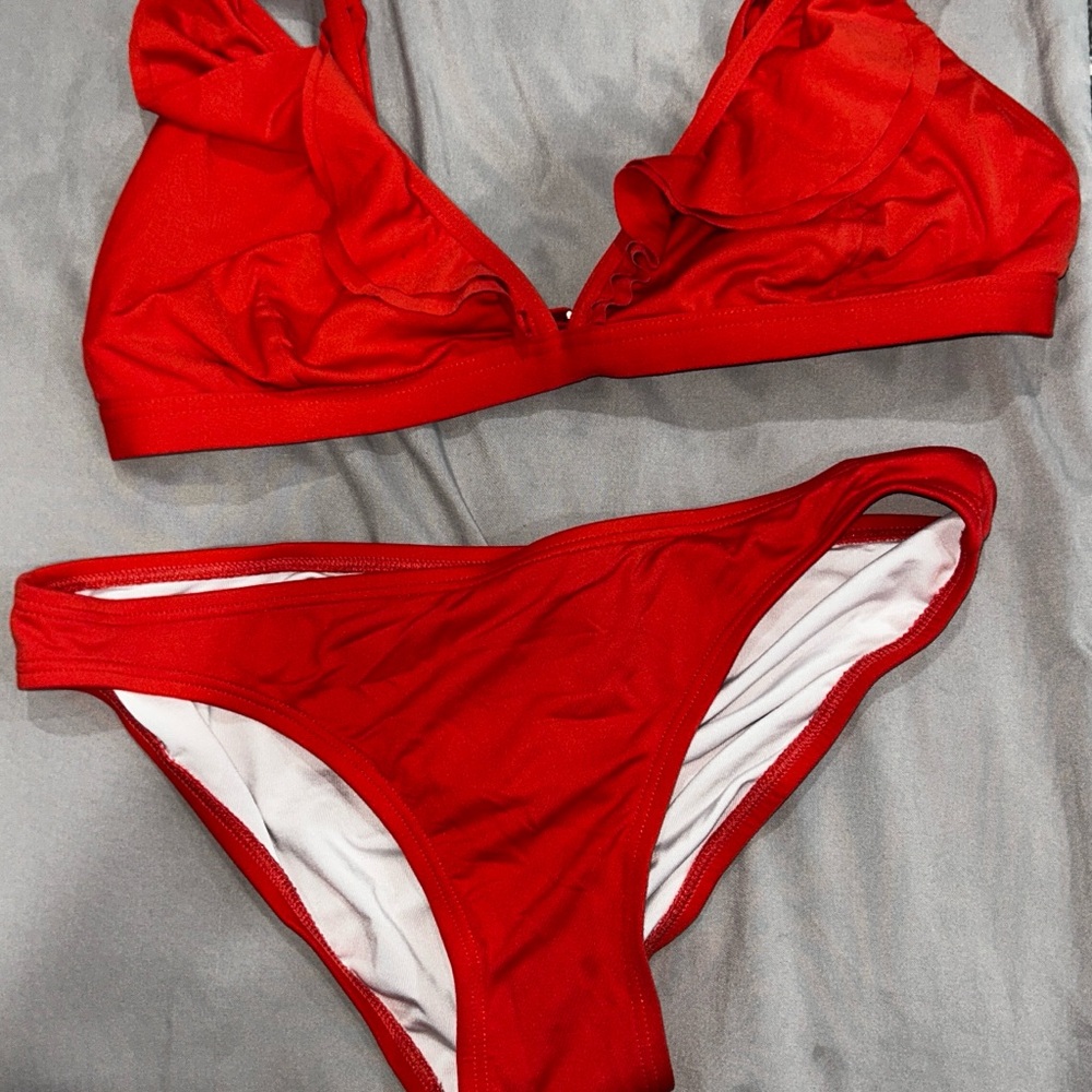 Red Women's Swimwear Set
